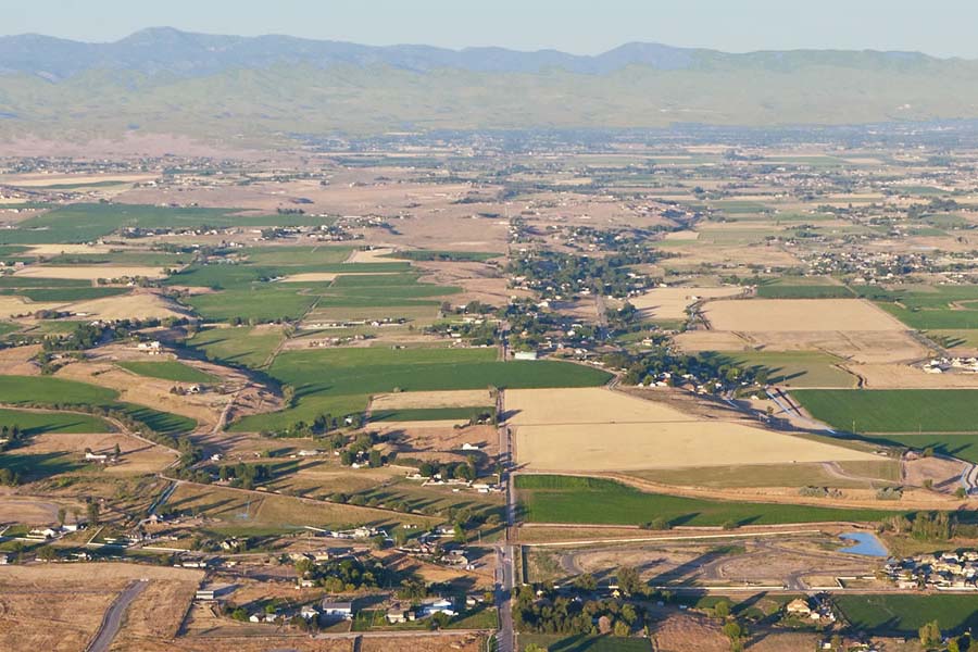 Middleton Idaho Valley aerial view